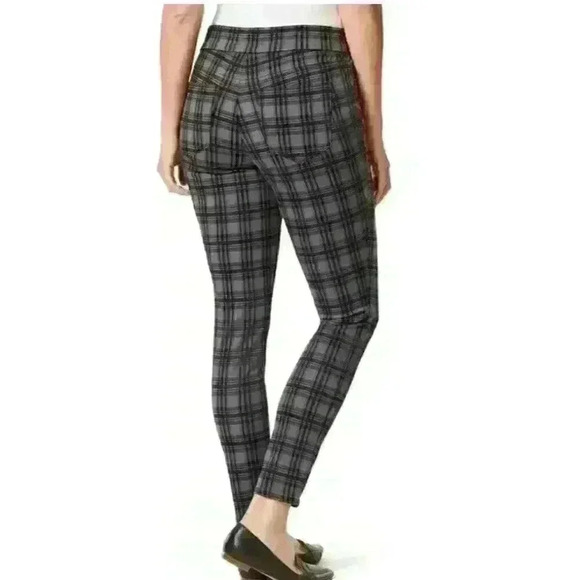 Nine West Sz 10 Heidi Mid-Rise Plaid Skinny Fit Pants Dark Academia Fall‎ - Picture 1 of 15